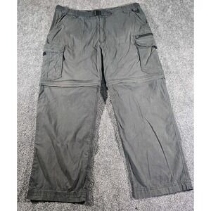 BC Clothing Cargo Convertible Shorts Pants Men's XXL x 30 Gray Hiking Belted